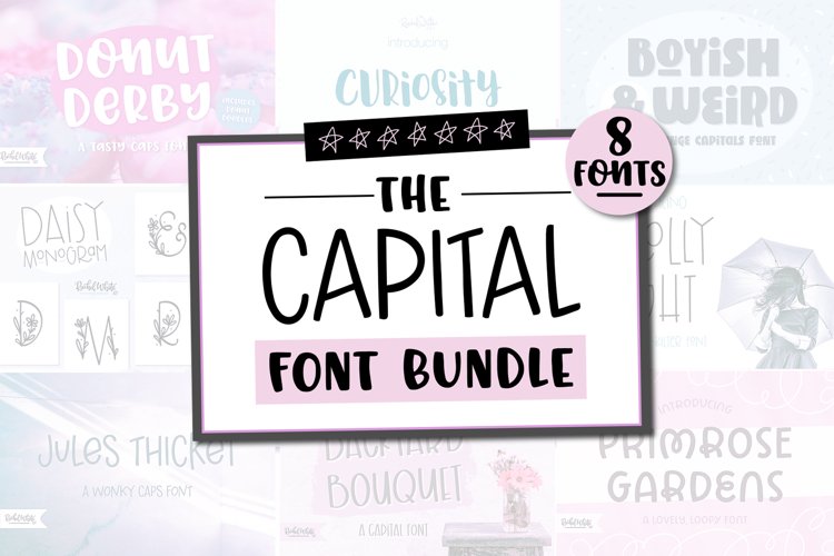 Capital Fonts Bundle - 8 fonts