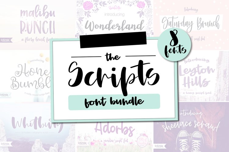 Script Fonts Bundle - 8 fonts