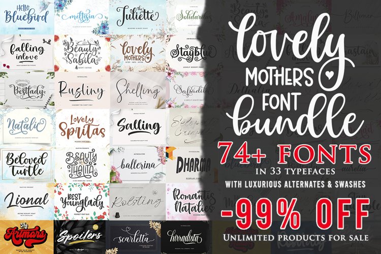 Lovely Mothers Font Bundle