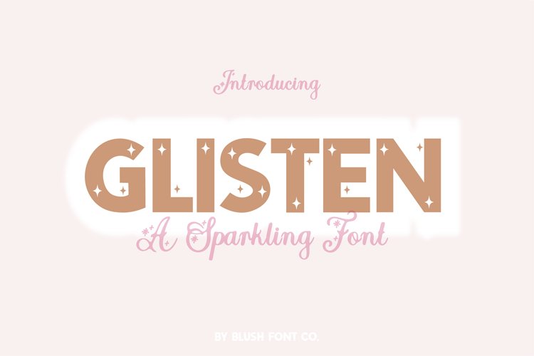 GLISTEN Sparkling Holiday Display Font