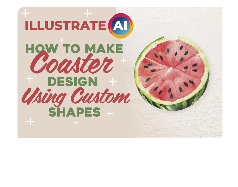 How to Make Coaster Design in illustrate AI using Masking Technique