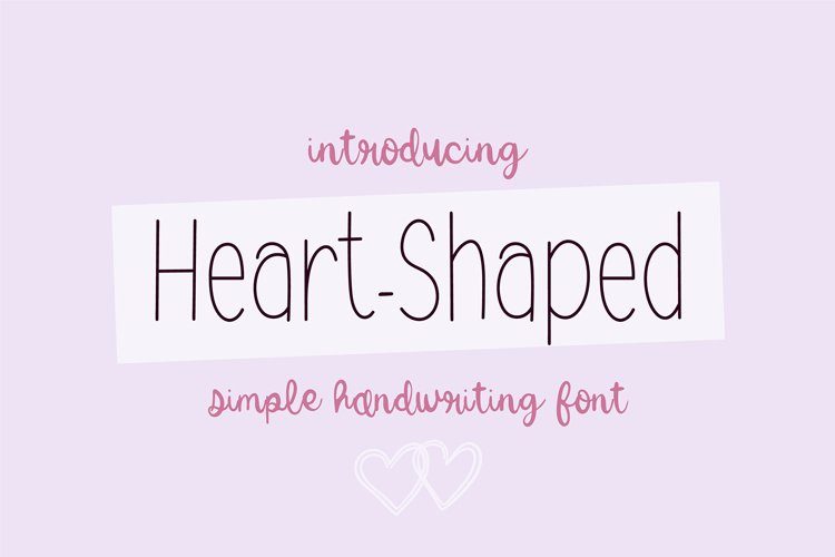HEART-SHAPED Skinny Simple Handwriting Font