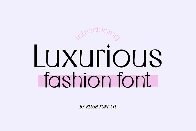 LUXURIOUS Stylish Modern Font