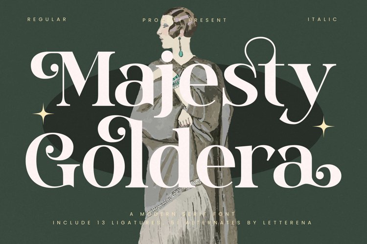 Majesty Goldera Modern Serif Font
