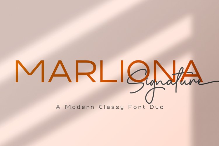 Marliona | A Modern and Classy Font Duo