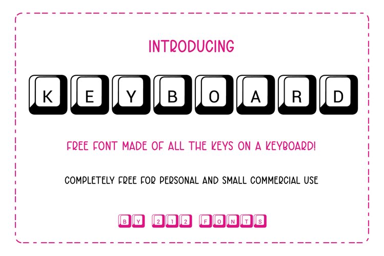 212 Keyboard Computer Keys Font