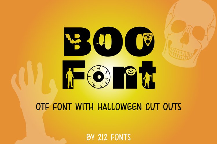 212 Boo Font Halloween SVG Display Open Type Font OTF TTF