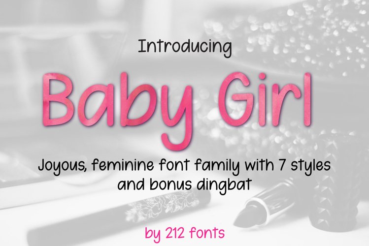 212 Baby Girl Handwritten OTF Font Family