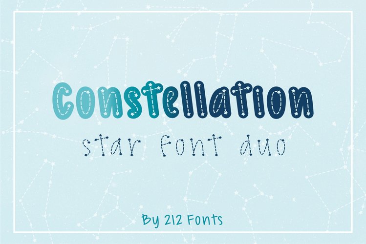 212 Constellation Display Layer Font Duo and Dingbat OTF