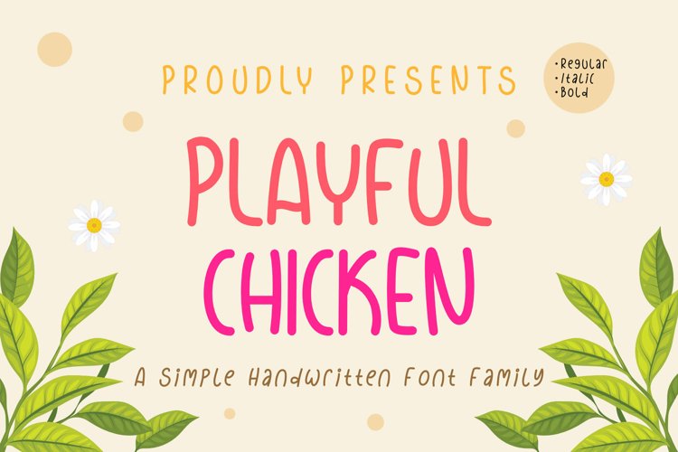 Playful Chicken | A Playful Handwritten Font Family