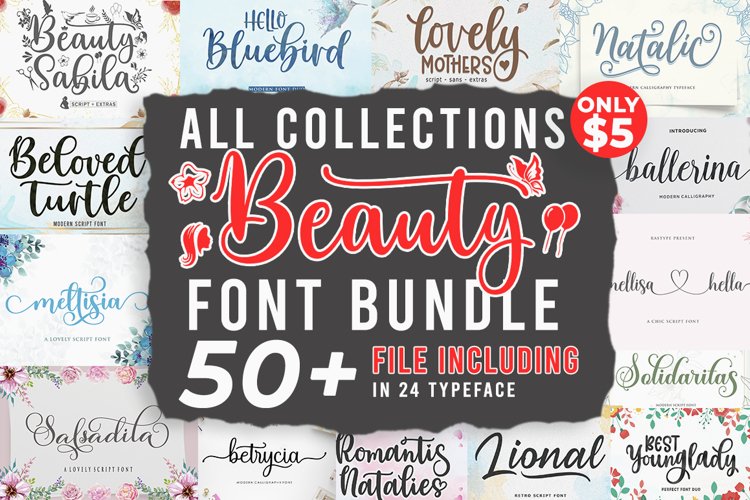 All Collections Beauty Font Bundle