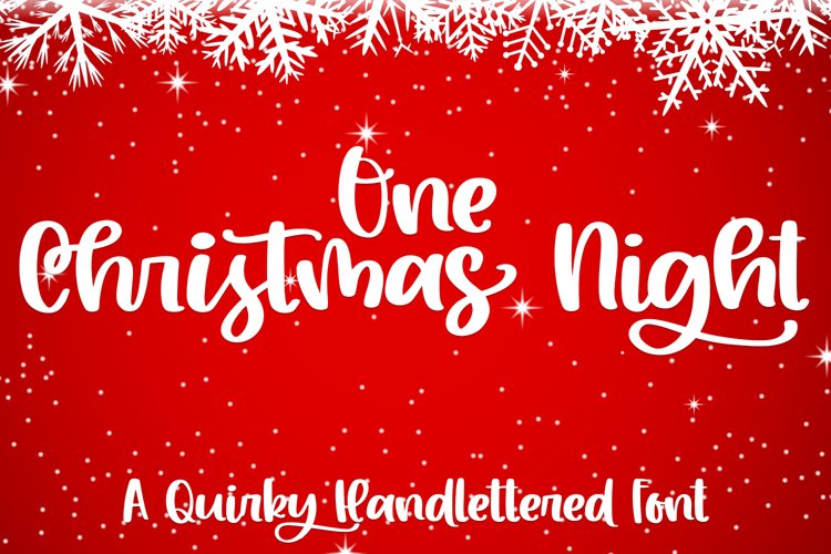 One Christmas Night- A Christmas Font