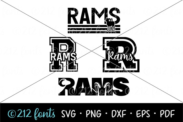Rams Mascot School Sports Team Graphics Bundle SVG PNG EPS