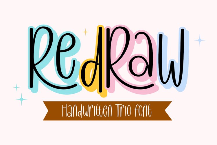 Redraw | Handwritten Trio Font