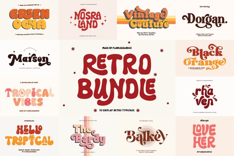 Retro Font Bundle