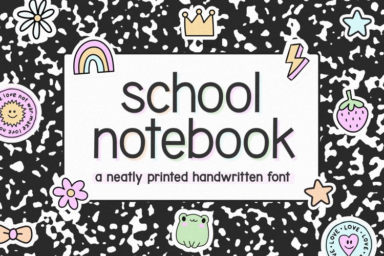 School Notebook - Neat Handwritten Font