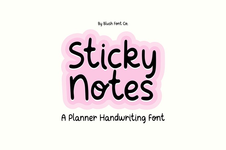 STICKY NOTES Simple Handwriting Font