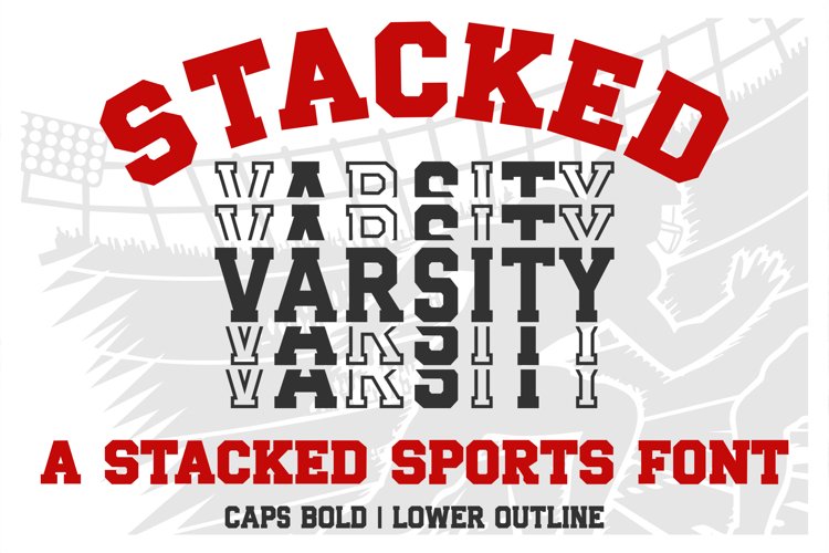 Stacked Varsity Font | Bold Sports Jersey Font