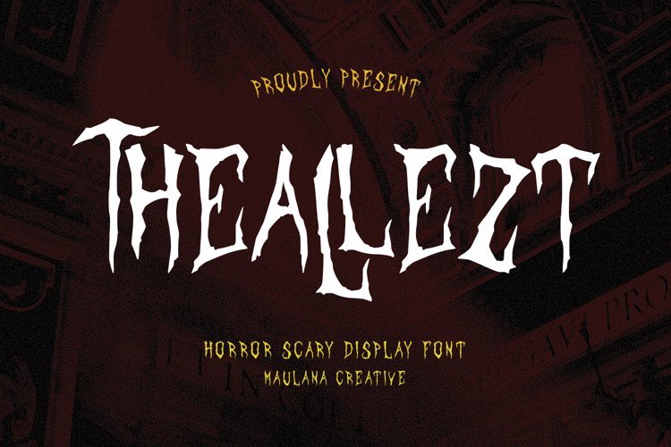 Theallezt Horror Scary Display Font