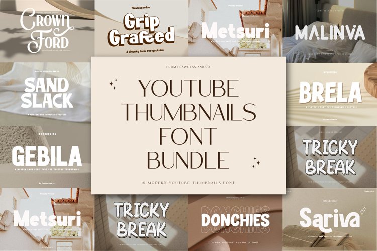 Thumbnail YouTube Font Bundle
