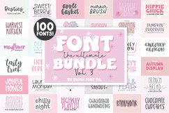 100 FONTS - The ULTIMATE Font Bundle Vol. 3 - 2021 Edition Product Image 1