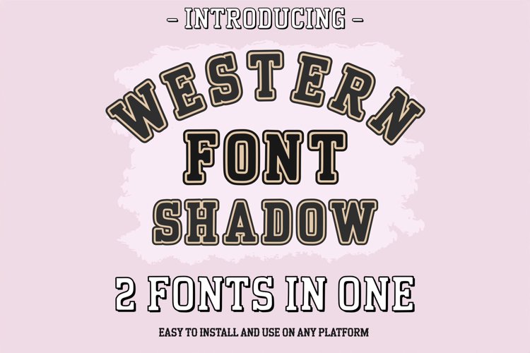 Western Shadow Font | Rodeo Cowboy Font | Rustic Western