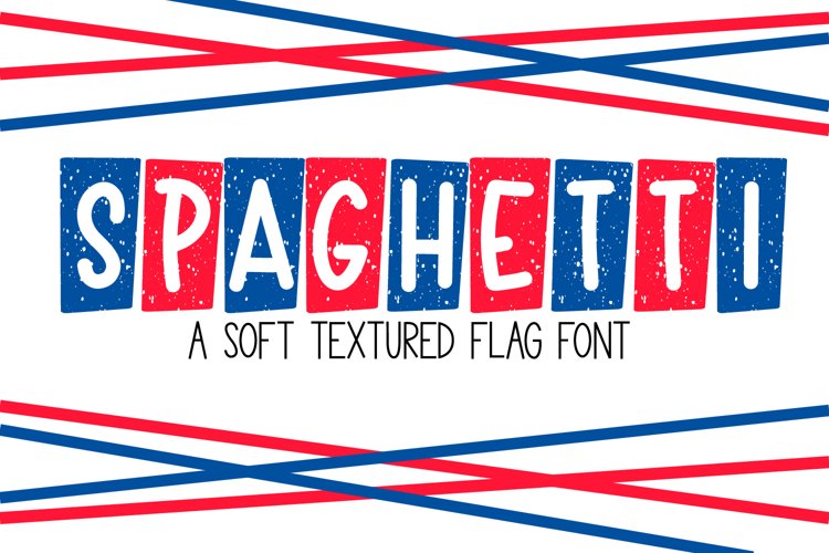 Spaghetti - A Textured Flag Font