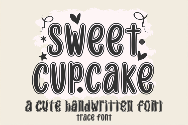 Sweet Cupcake Trace Font - Fun Handwriting Practice Font