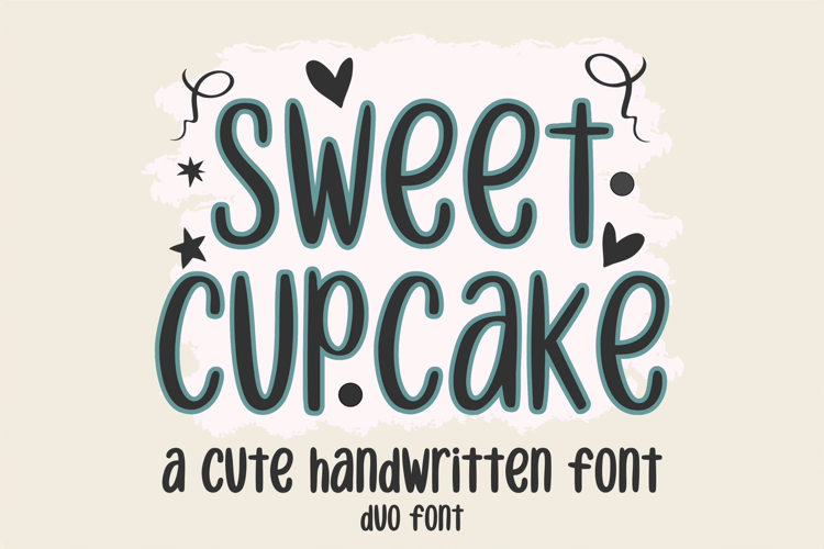 Sweet Cupcake Duo Font - Playful Handwritten Typeface