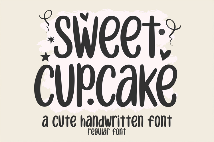 Sweet Cupcake Regular Font - Cute Handwritten Typeface