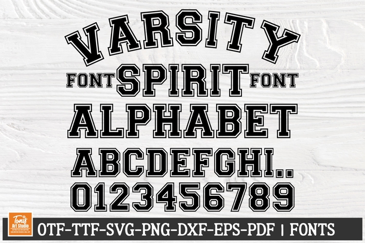 Varsity Spirit Font, College Alphabet, Monogram SVG, Sports