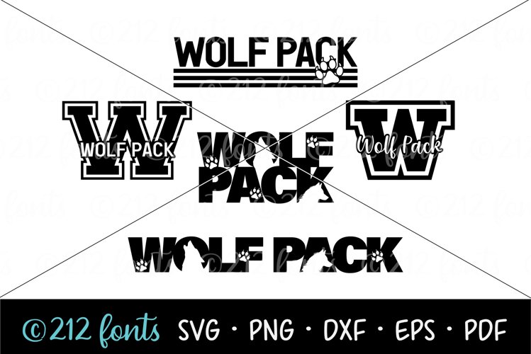 Wolf Pack Mascot School Sports Team Graphics Bundle SVG PNG